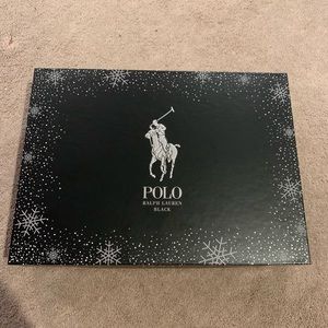 Authentic Polo Ralph Lauren Black Empty Fragrant Set Gift Box. Holiday Themed.